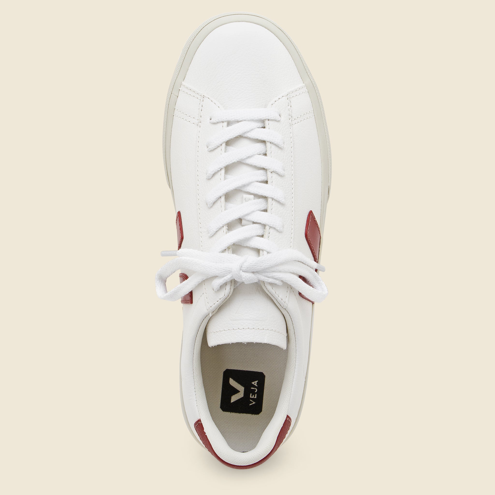 Veja, Campo ChromeFree Leather Sneaker - Extra White/Rouille