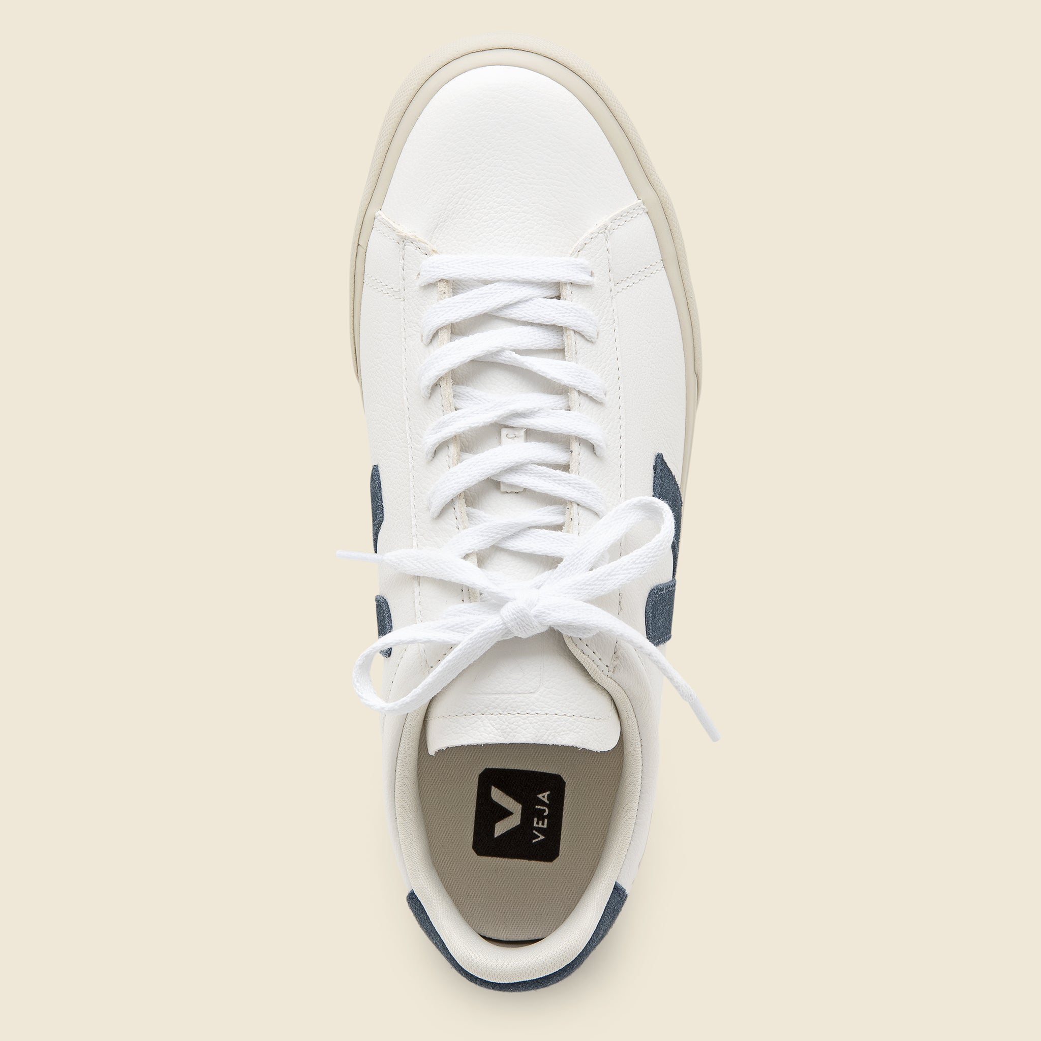 Veja, Campo Leather Sneaker - Extra White/California Blue